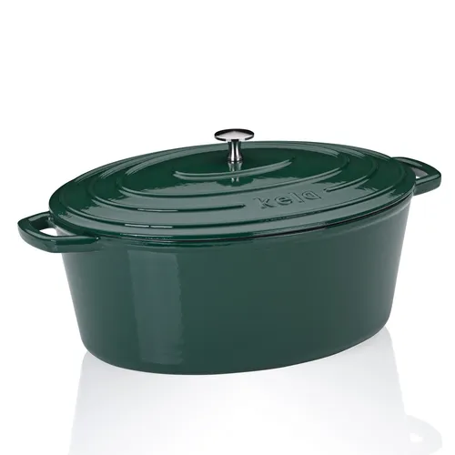 KELA Bräter Cocotte CALIDO Gusseisen 36 cm oval von Kela