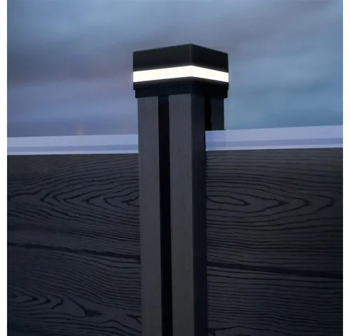 Pfostenabdeckung mit Solar LED Beleuchtung Rano 1 x von Home Deluxe