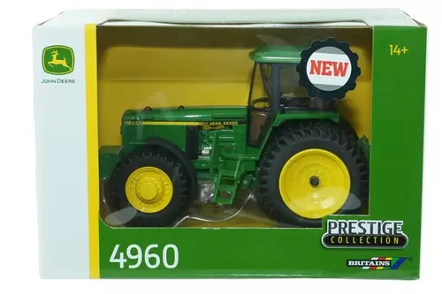 BRITAINS JOHN DEERE 4960 Zwillingswagen - Prestigekollektion 1/32 - Landwirtschaftsfahrzeuge, detailgetreues Modell aus Metall und Kunststoff im Maßstab 1/32, ideal für Sammler und Spielzeugliebhaber ab 14 Jahren.