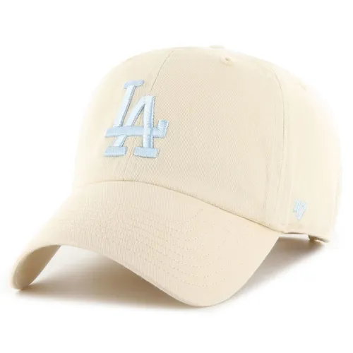Los Angeles Dodgers Strapback Cap CLEAN UP von 47 - Unisex Baseballcap in natürlicher Farbe, aus 100% Baumwolle, ideal für den Sommer und Freizeitaktivitäten. Perfekter Schutz und stylischer Look für Fans!