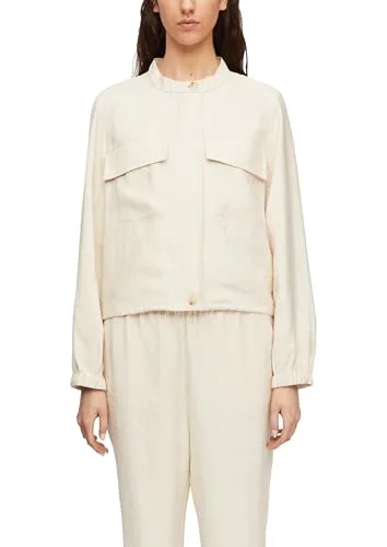 Comma Leichter Blouson mit aufgesetzten Taschen - Stilvoller Blouson im Loose Fit mit langem Arm und Reißverschluss. Ideal für Business und Freizeit, überzeugt durch modische Cargotasche und eleganten Look. Perfekt für den Urlaub oder als lässiger Begleiter.
