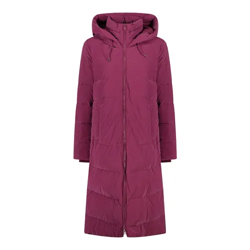 CMP Damen Wintermantel Fix Hood Coat 32K3106 - Funktionsjacke mit Glanzeffekt, leicht und warm durch Feel Warm Flock Wattierung, ideal für Freizeit und Stadtleben, wasserabweisend und PFC-frei.