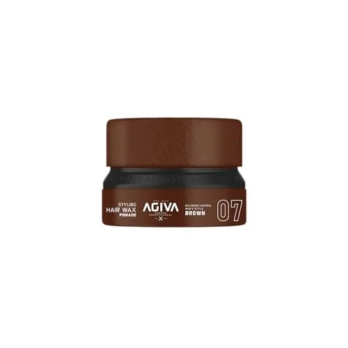 Agiva Styling Hair Wax Pomade 07 - Brown 155ML in orange von Agiva