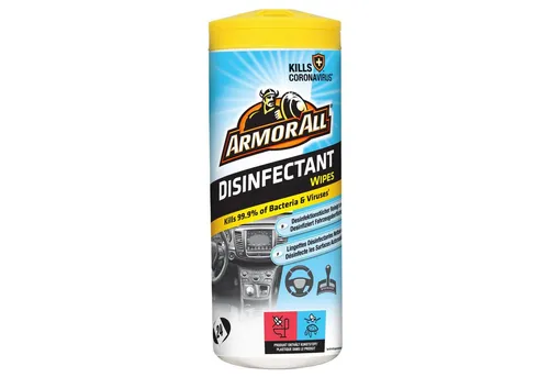 Armor All Desinfektionstücher Dose 24 Stück Tücher Wipes Oberflächen-Desinfektionsmittel (Dose, [24-St. Flächendesinfektion Reinigungstücher Auto Reinigung + Desinfektion)