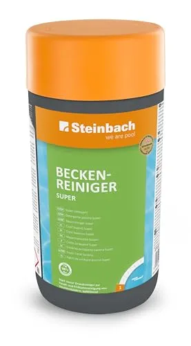 STEINBACH Poolpflege Beckenreiniger Super - 0755201TV00-1 l - Gegen Starke Kalkablagerungen & Rost - Für Frühjahrsreinigung - Saure Formel - Für Innen- & Außenpools