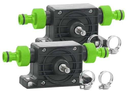 Royal Gardineer Pumpe für Gartenschlauch: 2er-Set Pumpenaufsätze für Bohrmaschinen zum Um-/Auspumpen von Wasser (Pumpe mit Gartenschlauch-Conector, Umfüll, Bewässerung)