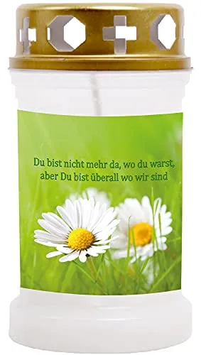 HS Candle Grabkerze Grablicht (Gänseblümchen)