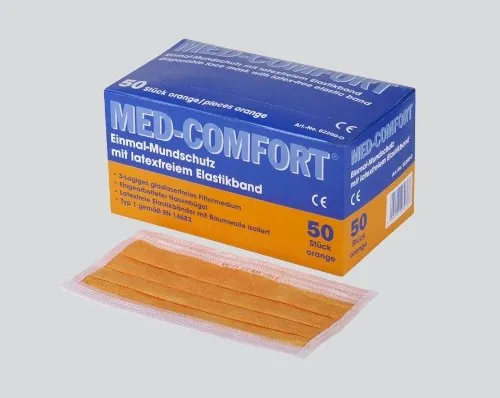 Mundschutz 3-lagig , orange