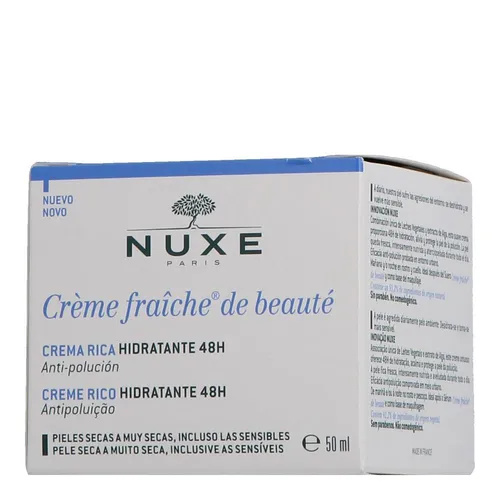 Nuxe Crema Ricca Idratante Crème Fraîche De Beauté® 50ml - Tagespflege Creme mit 50 ml, spendet intensive Feuchtigkeit für ein strahlendes Hautbild.