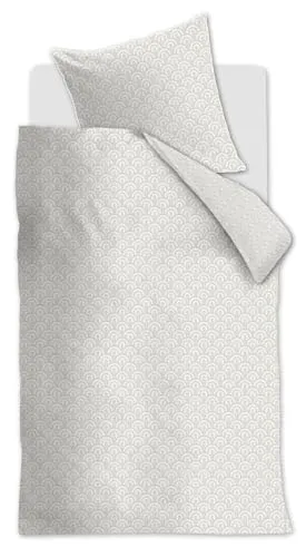 Riviera Maison Arched bettwäsche-Set 2 TLG. - 155x220 - Sand - Baumwolle - mit Reißverschluss