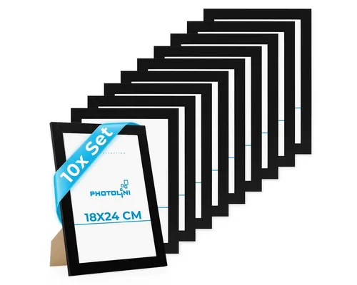 PHOTOLINI Bilderrahmen 10er Set, Big Pack, breite Rahmen, extra Zubehör, (10er Set), im modernen Stil für Ihre stilvolle Wanddekoration