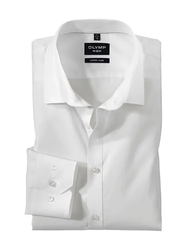 OLYMP Businesshemd No. Six super slim beige 39 - Elegantes Businesshemd in hellbeige, super slim fit für eine moderne Silhouette, ideal für stilbewusste Herren, aus 97% Baumwolle für höchsten Tragekomfort.