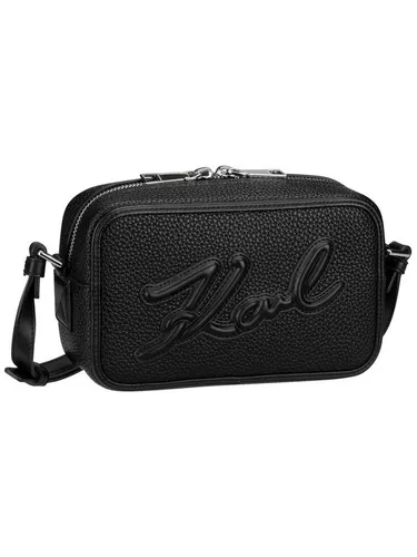 KARL LAGERFELD Umhängetasche K/Skuare Camerabag Grainy – Elegante Crossbody Bag schwarz - Klein und stylish: Diese Umhängetasche aus genarbtem, recyceltem Kunstleder bietet ausreichend Platz für Essentials und überzeugt mit einem praktischen Reißverschluss.