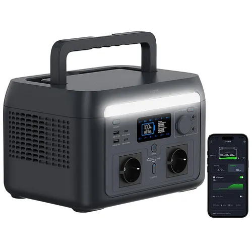 revolt Tragbare Powerstation & Solargenerator 512 Wh, USV, App, 600 W