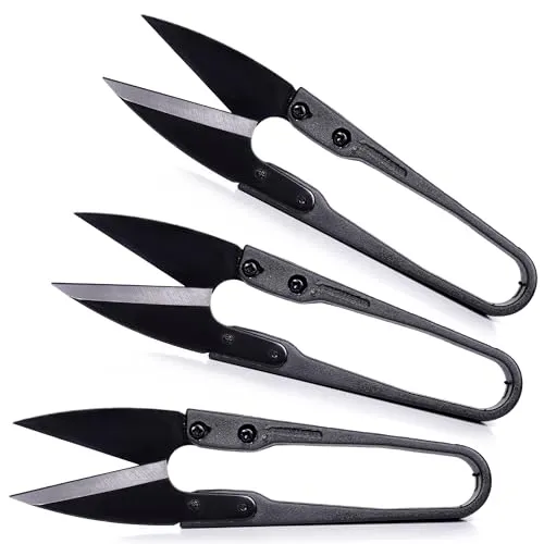 STÜCK Mini-Gartenscheren Set – Scharfe Edelstahl-Scheren für Pflanzenpflege und Feinarbeiten – Ideal zum Beschneiden von Grow Knospen, Blättern und Fadenschneider – Vielseitig und Präzise (Schwarz) 3