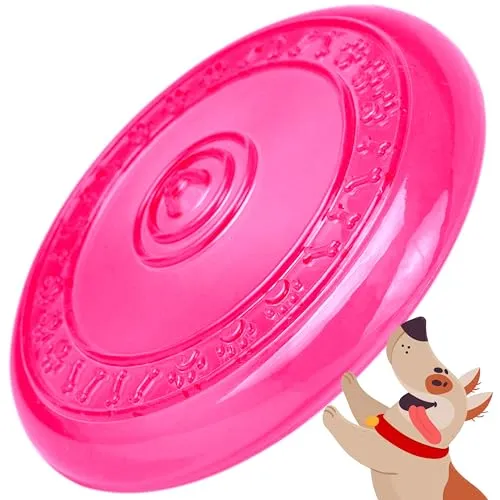 rootsnoot Frisbee FÜR Hunde | weich und super stabil | schwimmfähig | besonders Zahn - schonend | SCHADSTOFF FREI (Neon - Pink)