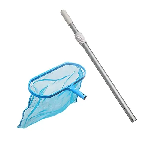 POWERHAUS24 mediPOOL Bodenkescher mit Ø 3 cm Alu-Teleskopstange 117 cm