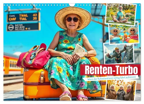 Renten-Turbo: Wandkalender 2026 DIN A3 quer von Fred Schimak - Lustige Rentner in Aktion - ideal als Geschenk oder zur eigenen Freude. Ein humorvoller Begleiter durch das Jahr!