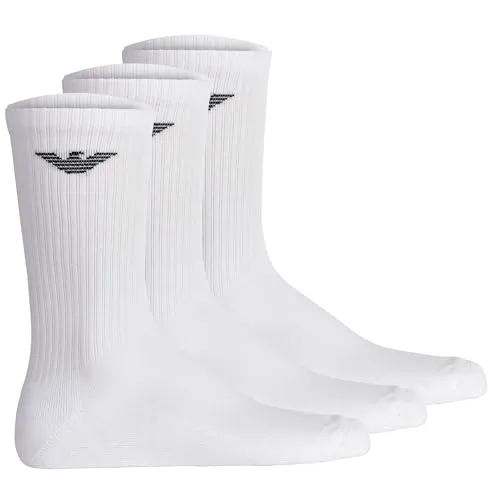 Emporio Armani Herren Casual Cotton 3-Pack Sneaker Socks - Herrensocken im 3er-Pack, aus hochwertiger Baumwolle für optimalen Tragekomfort und Stil.