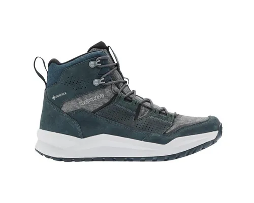 Lowa Kaloya Mid GTX Wanderschuhe - Wasserdichte Herren-Wanderschuhe aus Nubukleder/Textil, mit innovativer Zuckerrohr-EVA-Zwischensohle für außergewöhnliche Flexibilität und hervorragenden Komfort.