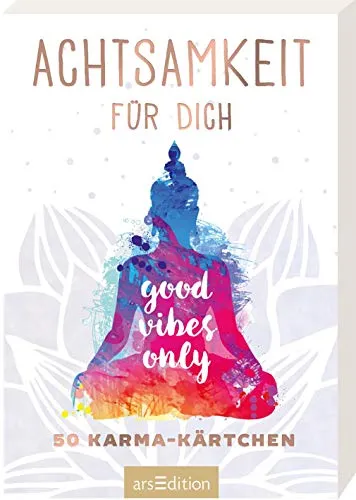 Achtsamkeit für dich: 50 Karma-Kärtchen | Schön gestaltete Achtsamkeitskarten in Geschenkbox zur Stressbewältigung im Alltag, Spielkartenformat (Achtsamkeitskärtchen)