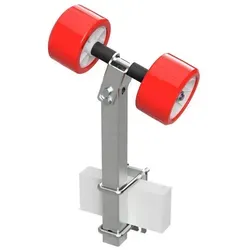 SUPROD Auffahrrampe Pendelrollen Sliprollen Sliphilfe Bootstrailer TPU Ø 120 mm, 2er grau|rot
