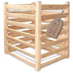 Gartenwelt Riegelsberger Komposter Moderner Komposter Lärchenholz Massivholz Steckkomposter, BxTxH: 80x80x100 cm braun 80 cm x 100 cm x 80 cm