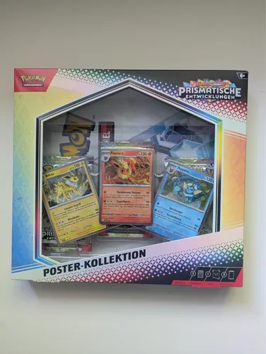 Pokemon Prismatische Entwicklungen Poster-Kollektion KP08.5 - Sammlung von 6 hochwertigen Pokémon TCG Postern, perfekt für Fans und Sammler jeden Alters, auf Deutsch und in beeindruckenden Farben.