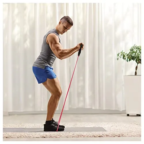 Fitness Tube Gymnastikband Latex Band Fitnessband Expander, Stark, Rot