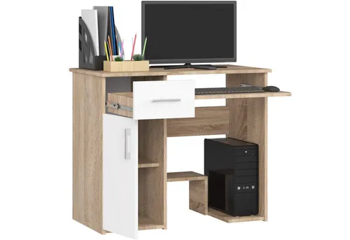 Schreibtisch 90 cm mit Tastaturauszug und Stauraum