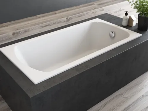 KOLMAN Badewanne Rechteck Classic Slim 150x75, Ablaufgarnitur & Füße GRATIS