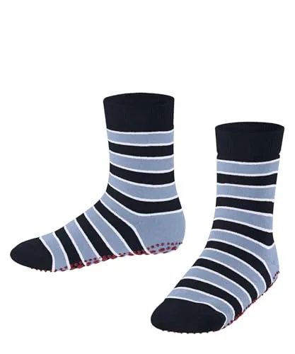 FALKE Unisex Kinder Stoppersocken Simple Stripes K Hp Baumwolle rutschhemmende Noppen 1 Paar, Blau Space Blue 6116, 27/30 EU