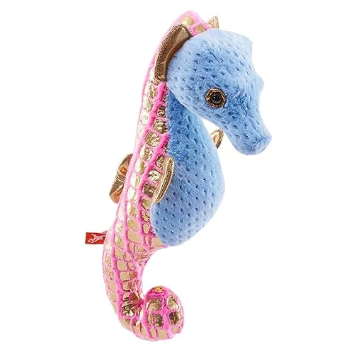 Wild Republic Foilkins Blaues Seepferdchen 30 cm - Stofftier für Kinder, glitzernd und weich, ideal für fantasievolle Abenteuer und als dekorativer Begleiter im Kinderzimmer.