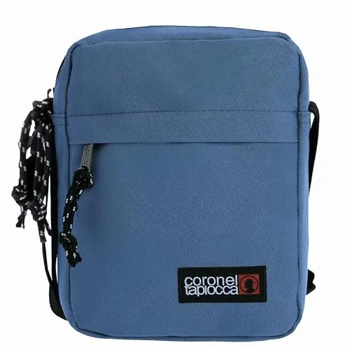Coronel Tapiocca Herren Urban Umh ngetasche f r Herren Schultertasche Casual Taschen und Rei verschluss, Hellblau, 17.5 x 22 x 5.5 cm