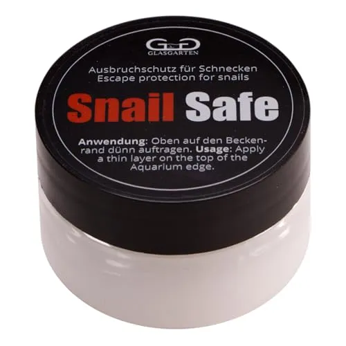 GlasGarten Snail Safe | 25ml – Ausbruchsschutz für Schnecken. Creme für Beckenrand/Aquariumrand gegen Fluchttrieb. Rückstandslos mit Küchentuch entfernbar