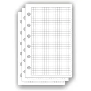 Bind Ersatzeinlagen B5713, kariert, A7, für Terminplaner, mit 6-fach Lochung, 50 Blatt