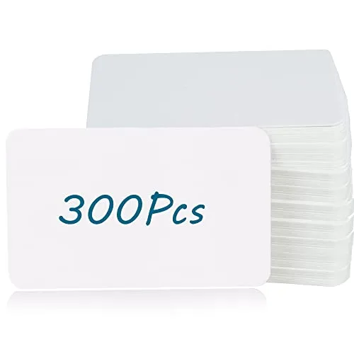 Stück Papieren Karten, Doppelseitig Erhältliche Kraft Papier 9 x 5,5 cm Weiße Nachrichtenkarten, Visitenkarten, Speicherkarten, Kleine Leere Karten, Leere Weiße Notizkarten 300