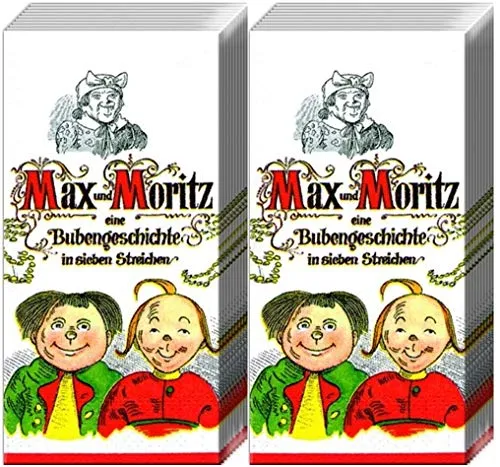 2x 10 Taschentücher Max und Moritz | Kinder | Märchen von Taschentücher bedruckt