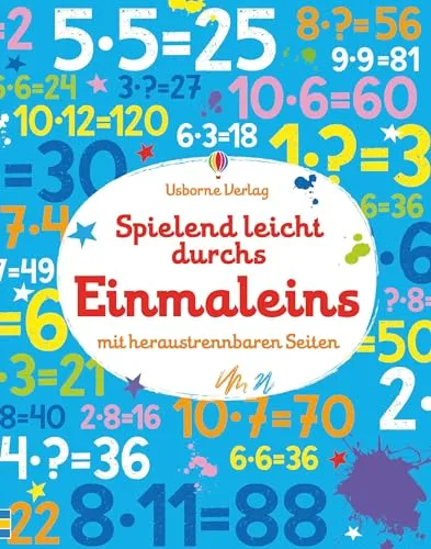 Spielend leicht durchs Einmaleins: Usborne Mitmach-Blöcke - Lernhilfen Mathematik mit heraustrennbaren Seiten für einfaches Üben und Lernen des Einmaleins – ideal für Kinder.