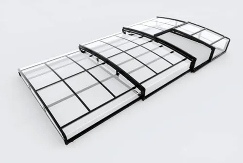 Prestige Home Pool-Abdeckplane Poolüberdachung Aqualina aus Aluminium, UV-beständig, wetterfest, wärmeisolierend, rostfrei