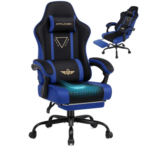 GTPLAYER Ergonomischer Gaming Stuhl mit Stoffoberfläche