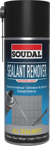 Produktbild Soudal Sealant Remover, 400ml, Dose, Gebrauchsfertiges Spray zum Entfernen von ausgehärtetem Silikon und Hybrid Polymeren