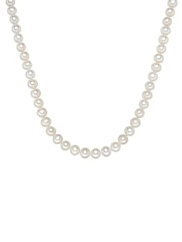 Valero Pearls Perlenkette weiß - Elegante Süßwasser-Zuchtperlenkette 70 cm - Ketten aus hochglanzpolierten Süßwasser-Zuchtperlen, ideal für besondere Anlässe oder den Alltag. Mit praktischem Magnetverschluss und edlem Design.