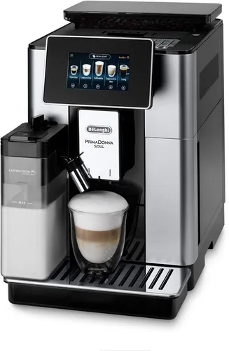 Delonghi ECAM 610.55.SBB PrimaDonna Soul - Kaffeevollautomat mit 19 bar Pumpendruck, 18 Getränkevariationen und App-Steuerung für individuellen Kaffeegenuss