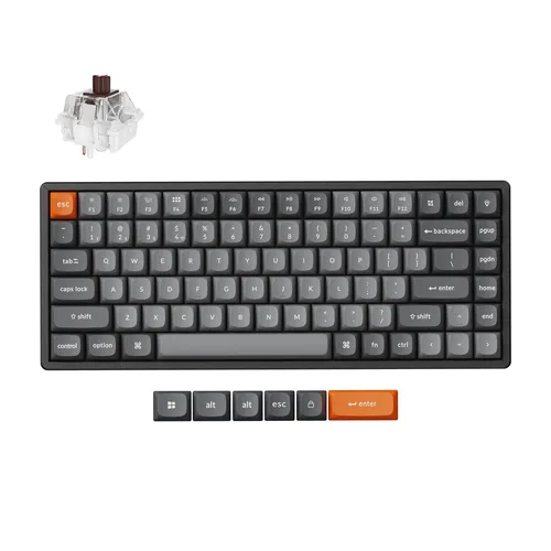 Keychron K2 Max Kabellose Mechanische Tastatur - Mechanische Tastatur mit QWERTY Layout, Bluetooth-Konnektivität und programmierbaren Tasten – ideal für effizientes Arbeiten und Gaming.