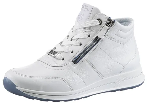 ARA Damen Osaka Sneaker – Weiße Eleganz in Größe 36 - Damen-Sneaker aus hochwertigem Leder mit flacher Absatzform, ideal für stilvolle und bequeme Alltagslooks.