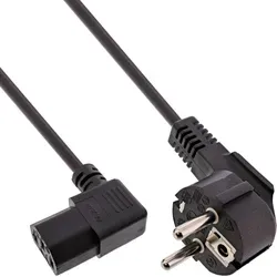 InLine Netzkabel, Schutzkontakt gewinkelt auf