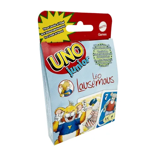 Mattel HFC79 UNO Junior Leo Lesemaus Kartenspiel