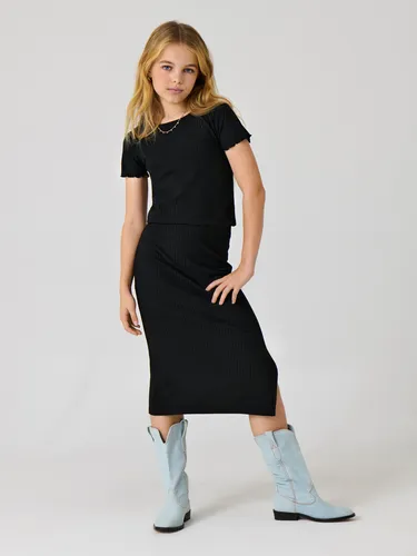 KIDS ONLY Damen Kognella Long Side Slit Skirt JRS Noos, Schwarz, 158 EU