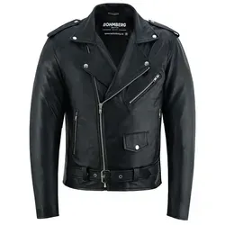 BOHMBERG Lederjacke LEOS Herren Biker-Übergangsjacke XL - Funktionsjacken aus echtem Ziegennappaleder, winddicht und wasserabweisend – ideal für stilvolle Biker und Outdoor-Abenteuer.